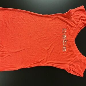 Bebe Vibrant Red Short Sleeve Tee